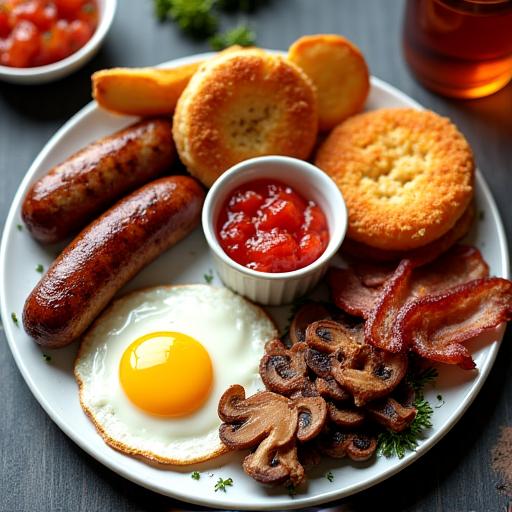 The Kookaburra Big Breakfast with eggs, bacon, and sausage